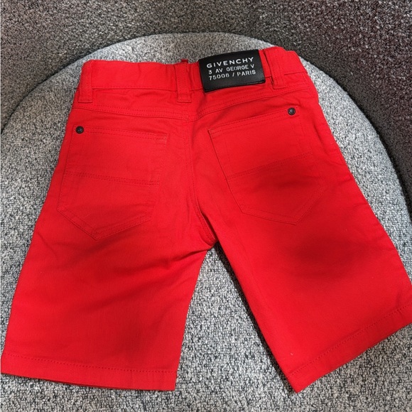 Givenchy Authentic Boys Red Jean Shorts Size 4T - Picture 4 of 5